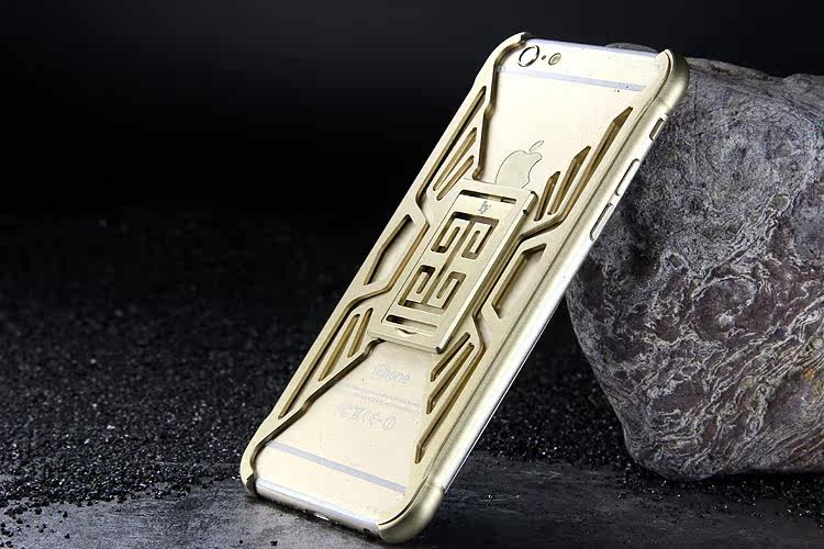 iy Metror Butterfly Aluminum Shell Shockproof Aerospace Metal Case Cover with Kickstand for iPhone 6S Plus & iPhone 6S