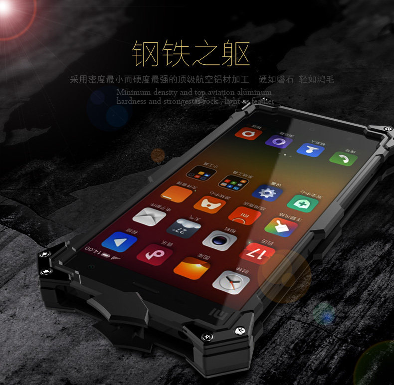 SIMON THOR Aviation Aluminum Alloy Shockproof Armor Metal Case Cover for Xiaomi Mi 4
