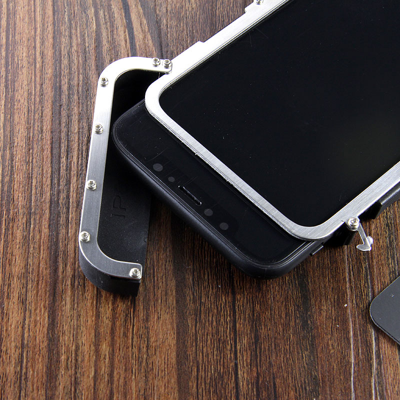 Armor King Iron Man Luxury Shockproof Stainless Steel Aluminum Metal Flip Case Cover for Apple iPhone X