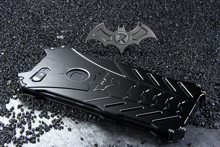 R-Just Batman Shockproof Aluminum Shell Metal Case with Custom Batarang Stent for vivo X20