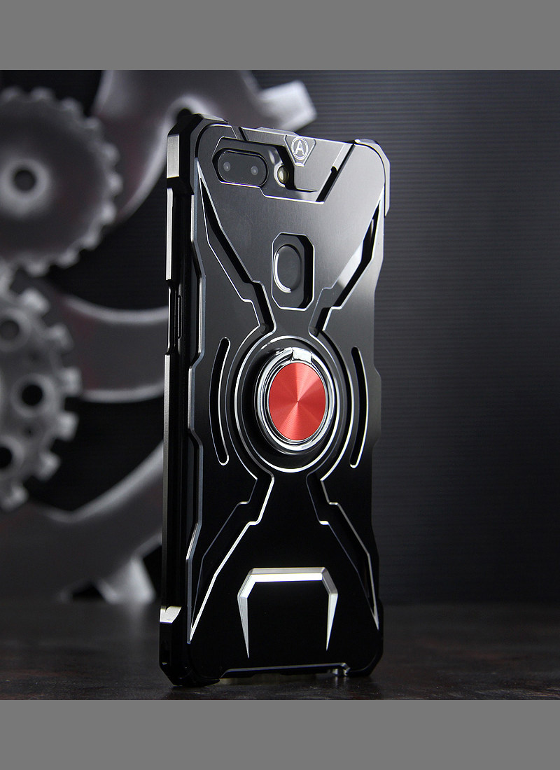 WK Iron Man Military Grade Shockproof Screw-less Metal Case w/ Ring Holder for OPPO R15 & OPPO R15 Dream Mirror Edition
