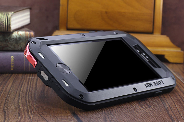 LOVE MEI Powerful Water Resistant Shockproof Dust/Dirt/Snow Proof Aluminum Metal Outdoor Gorilla Glass Heavy Duty Case Cover for Apple iPhone 6S/6 & iPhone 6S Plus/6 Plus