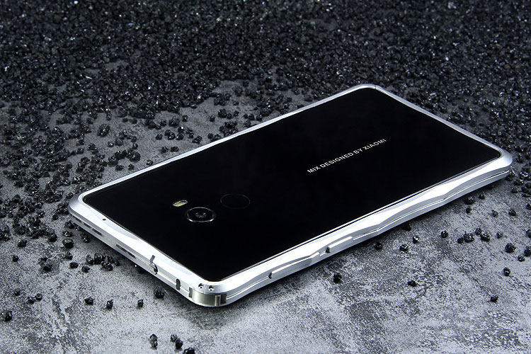 iMatch Slim Light Aluminum Metal Shockproof Bumper Case with Kickstand for Xiaomi Mi MIX 2