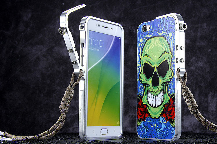 KANENG Mechanical Arm Trigger Aluminum Bumper Metal Frame Case Cover for OPPO R9s & OPPO R9s Plus