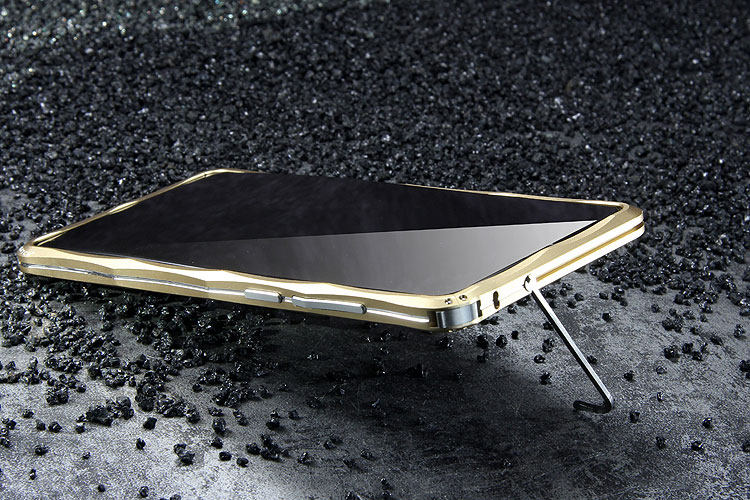 iMatch Slim Light Aluminum Metal Shockproof Bumper Case with Kickstand for Xiaomi Mi MIX 2