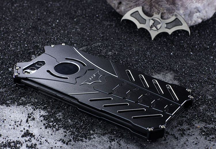 R-Just Batman Shockproof Aluminum Shell Metal Case with Custom Batarang Stent for Xiaomi Mi 6