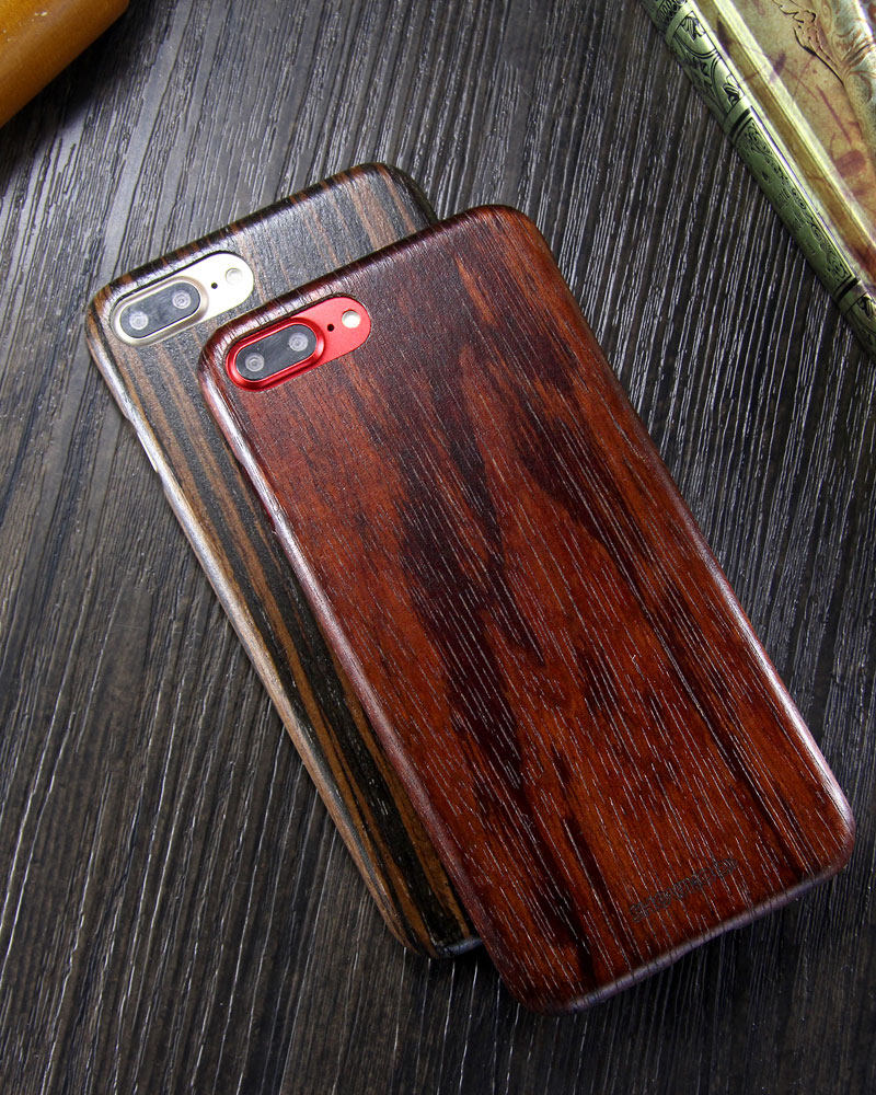 SHOWKOO Kevlar Natural Wood Ultra Slim Case Cover for Apple iPhone 8 Plus & iPhone 8 & iPhone 7 Plus & iPhone 7