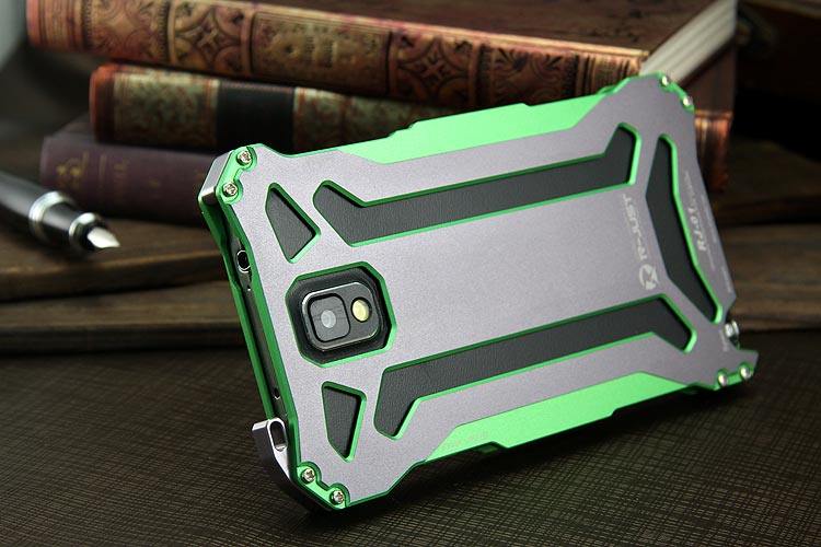 R-JUST GUNDAM Aerospace Aluminum Contrast Color Shockproof Metal Shell Outdoor Protection Case for Samsung Galaxy Note 3 N9000