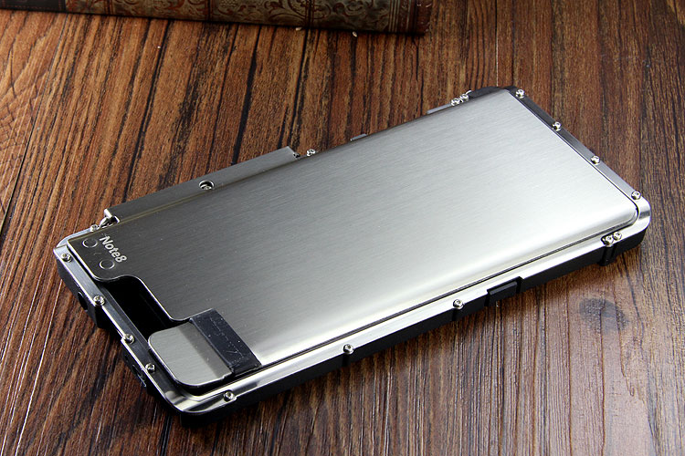 Armor King Iron Man Luxury Shockproof Stainless Steel Aluminum Metal Flip Case Cover for Samsung Galaxy Note 8