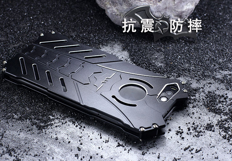 R-Just Batman Shockproof Aluminum Shell Metal Case with Custom Batarang Stent for Xiaomi Mi 6