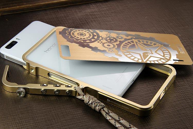 SIMON Mechanical Arm Trigger Aluminum Alloy Metal Bumper Outdoor Case Cover for Huawei Honor 6 Plus