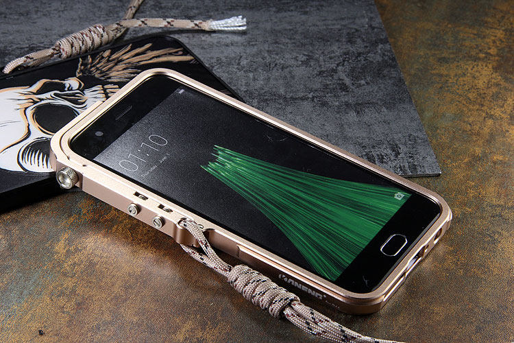 KANENG Mechanical Arm Trigger Aluminum Bumper Metal Frame 3D Cameo Back Cover Case for OPPO R11 & OPPO R11 Plus