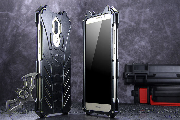 R-Just Batman Shockproof Aluminum Shell Metal Case with Custom Stent for Huawei Mate 9