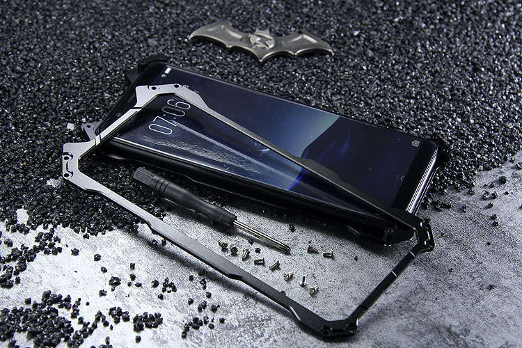 R-Just Batman Shockproof Aluminum Shell Metal Case with Custom Batarang Stent for vivo X20