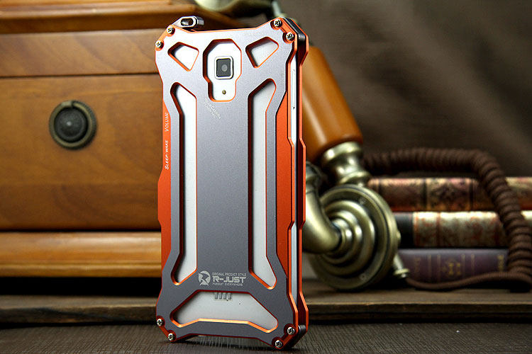 R-JUST GUNDAM Aerospace Aluminum Contrast Color Shockproof Metal Shell Outdoor Protection Case Xiaomi Mi 4/ Mi4