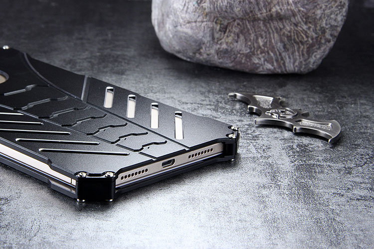 R-Just Batman Shockproof Aluminum Shell Metal Case with Custom Stent for Xiaomi Mi Max 2