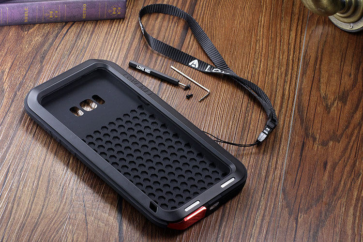 LOVE MEI Powerful Water Resistant Shockproof Dust/Dirt/Snow Proof Aluminum Metal Outdoor Heavy Duty Case Cover for Samsung Galaxy S8 & Samsung Galaxy S8 Plus