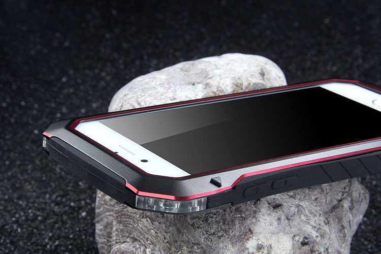 Luphie Armored Knight Bicolor Aluminum Metal Bumper + Shockproof Silicone Triple Protection Case Cover for Apple iPhone 6S Plus/6 Plus/6S/6