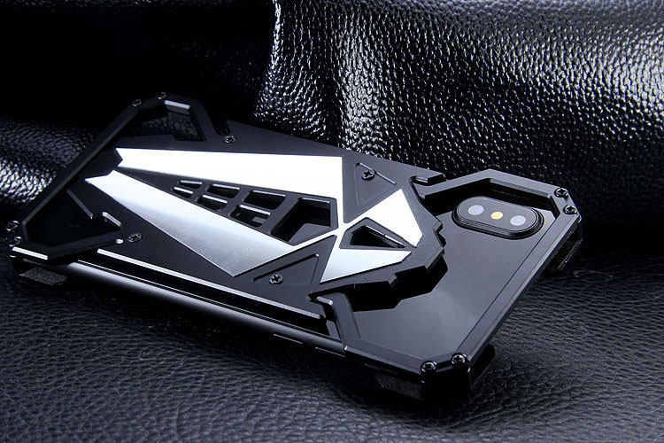 S.CENG Spider-Man Shockproof Aerospace Aluminum Metal Shell Case Cover for Apple iPhone X