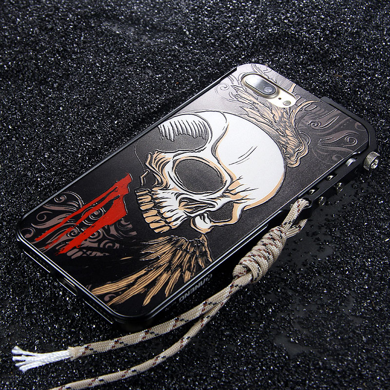 KANENG Mechanical Arm Trigger Aluminum Bumper Metal Frame Case Cover for Apple iPhone 7 Plus & iPhone 7