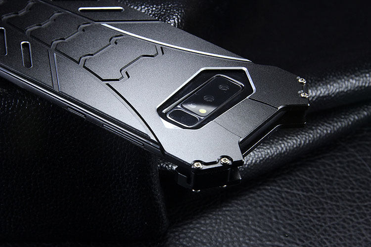 R-Just Batman Shockproof Aluminum Shell Metal Case with Custom Batarang Stent for Samsung Galaxy Note 8