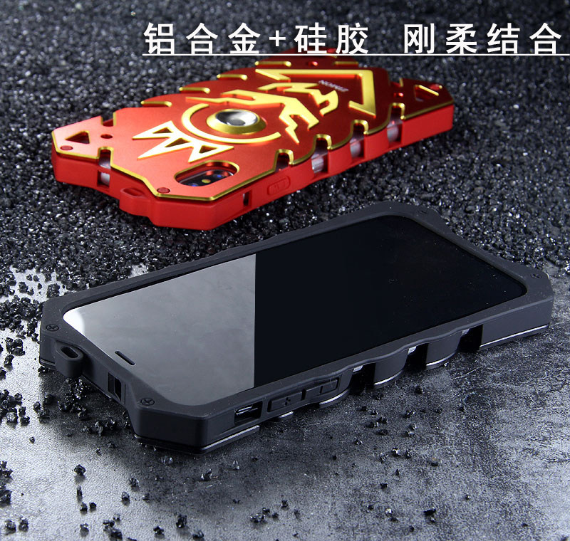 SIMON New THOR II Magnetic Bracket Aviation Aluminum Alloy Shockproof Armor Metal Case Cover for Apple iPhone X