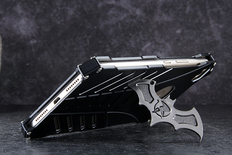 R-Just Batman Shockproof Aluminum Shell Metal Case with Custom Stent for Xiaomi Mi Max 2