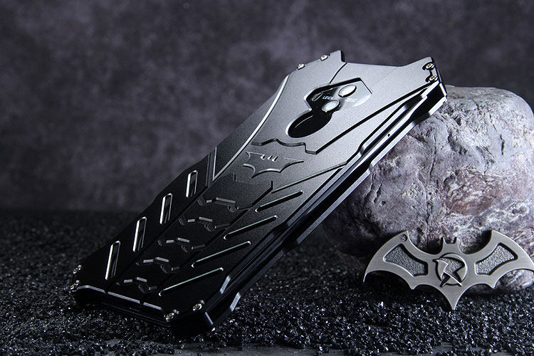 R-Just Batman Shockproof Aluminum Shell Metal Case with Custom Batarang Stent for Huawei Mate 10