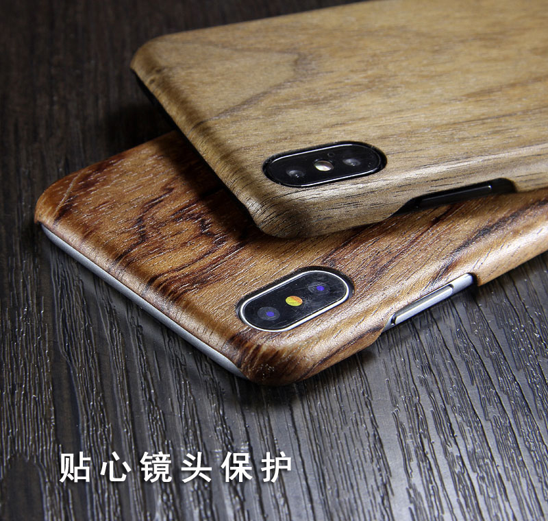 SHOWKOO Kevlar Natural Wood Ultra Slim Case Cover for Apple iPhone X