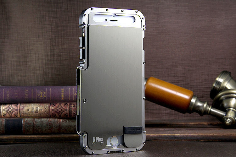 Armor King Iron Man Luxury Shockproof Stainless Steel Aluminum Metal Flip Case Cover for Apple iPhone 6S Plus/6 Plus & iPhone 6