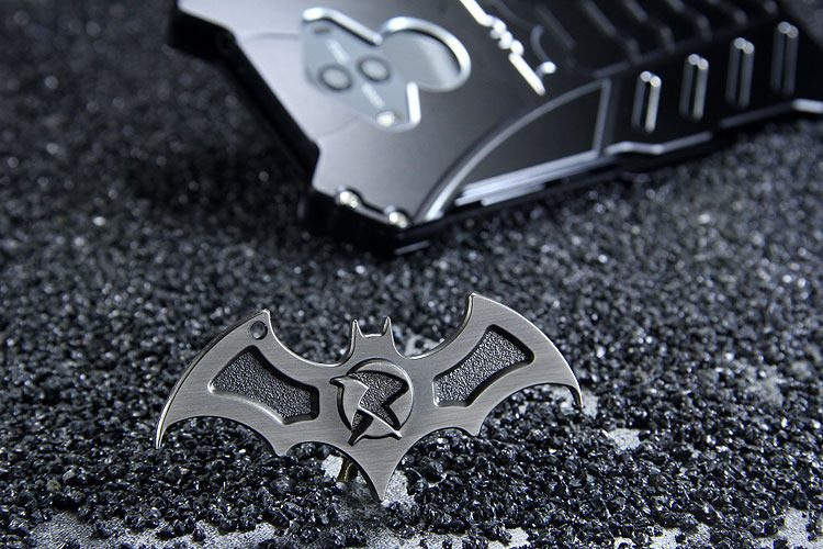R-Just Batman Shockproof Aluminum Shell Metal Case with Custom Batarang Stent for Huawei Mate 10