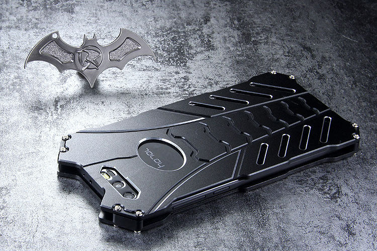 R-Just Batman Shockproof Aluminum Shell Metal Case with Custom Stent for Huawei Honor 9