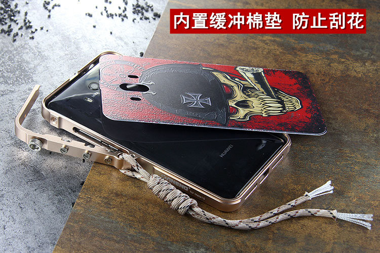 KANENG Mechanical Arm Trigger Aluminum Bumper Metal Frame Case Cover for Huawei Mate 10