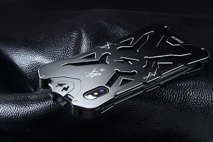 SIMON THOR Aviation Aluminum Alloy Shockproof Armor Metal Case Cover for Apple iPhone X