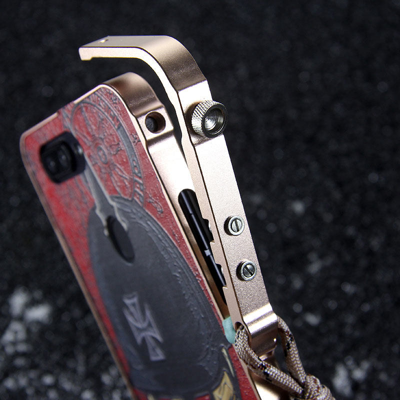 KANENG Mechanical Arm Trigger Aluminum Bumper Metal Frame 3D Cameo Back Cover Case for OPPO R11s & OPPO R11s Plus
