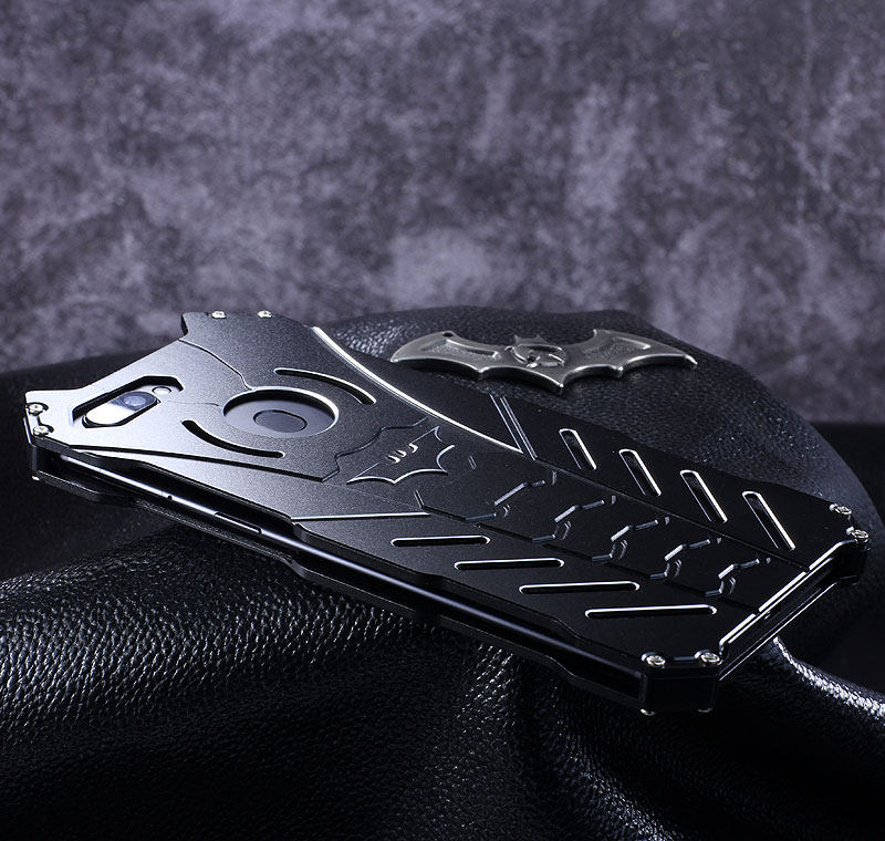 R-Just Batman Shockproof Aluminum Shell Metal Case with Custom Stent for OPPO R11s Plus & OPPO R11s