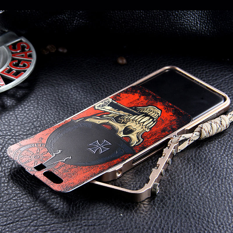 KANENG Mechanical Arm Trigger Aluminum Bumper Metal Frame 3D Cameo Back Cover Case for Huawei P10 & Huawei P10 Plus