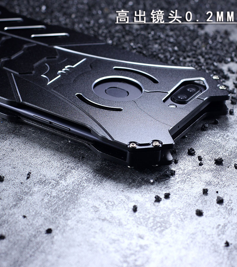 R-Just Batman Shockproof Aluminum Shell Metal Case with Custom Stent for OPPO R11s Plus & OPPO R11s