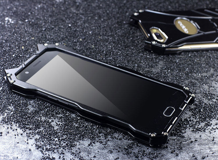 R-Just Batman Shockproof Aluminum Shell Metal Case with Custom Stent for OPPO R11 Plus & OPPO R11