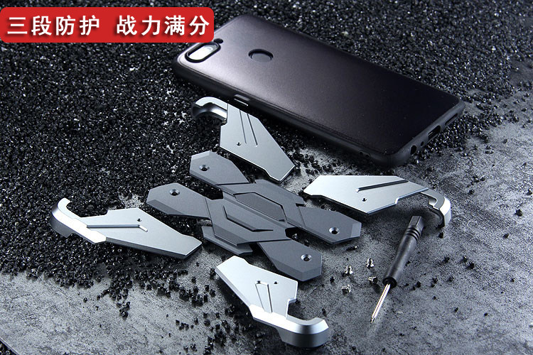 Luphie Neo Armor EVA Wings Shockproof TPU Metal Case Cover for OPPO R11s & OPPO R11s Plus