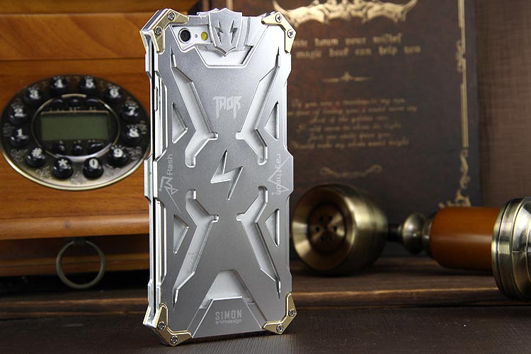 SIMON THOR Aviation Aluminum Alloy Shockproof Armor Metal Case Cover for Apple iPhone 6S Plus