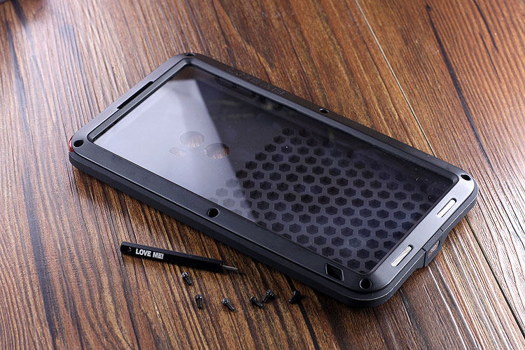 LOVE MEI Powerful Water Resistant Shockproof luminum Metal Gorilla Glass Heavy Duty Case Cover for Xiaomi Mi MIX