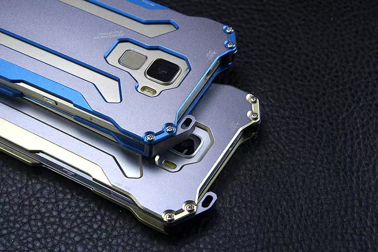 R-JUST GUNDAM Aerospace Aluminum Contrast Color Shockproof Metal Shell Outdoor Protection Case for Huawei Honor 7