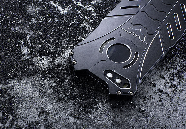 R-Just Batman Shockproof Aluminum Shell Metal Case with Custom Batarang Stent for Xiaomi Mi 6