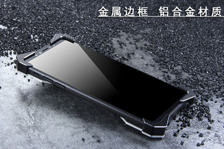 R-Just Soul Calibur Blade Master Ring Holder Shockproof Aerospace Aluminum Metal Shell Case Cover for Apple iPhone X