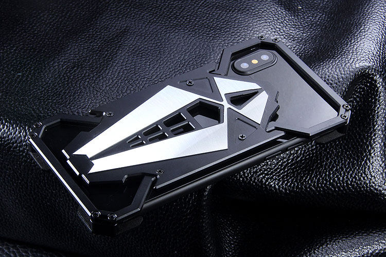 S.CENG Spider-Man Shockproof Aerospace Aluminum Metal Shell Case Cover for Apple iPhone X