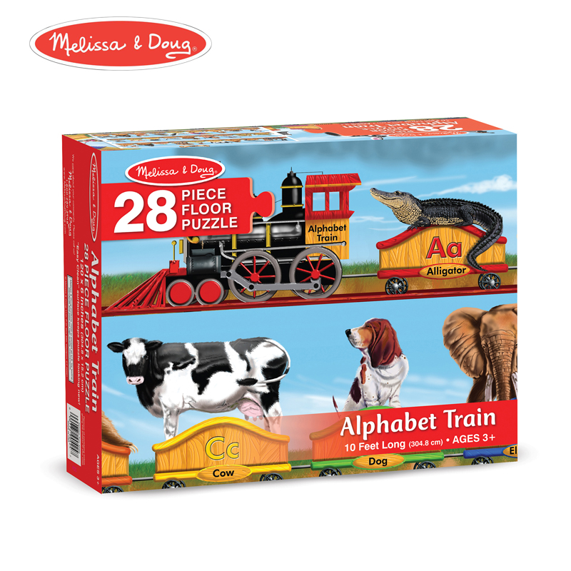 American Melissa Doug Alphabet Train Ground Puzzle Children Paper Puzzle Large Jigsaw Puzzle Puzzle