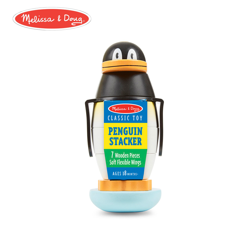 American Melissa Doug penguin stacked wooden children's toys educational toys stacked music tumbler