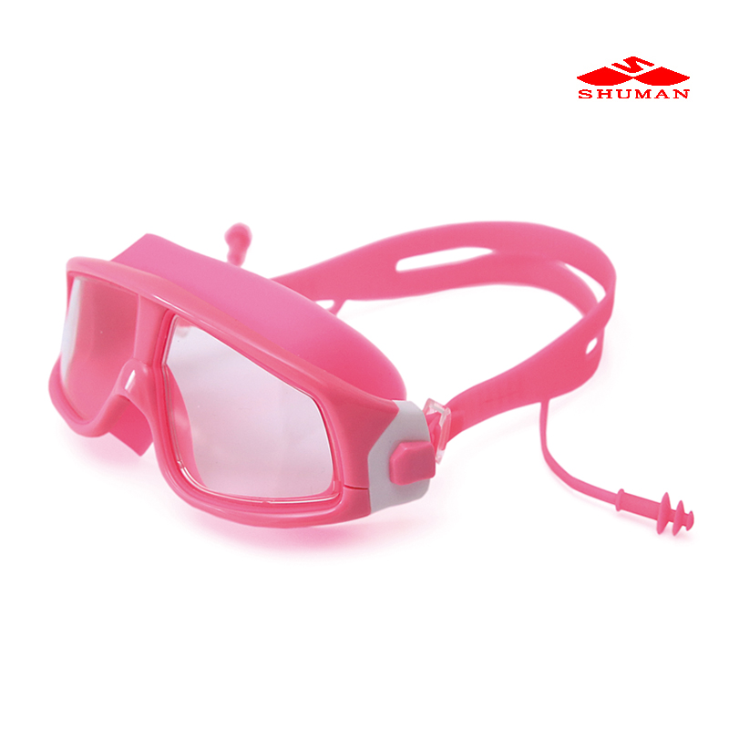 Swimming goggles large frame HD waterproof anti-fog swimming goggles male and child sets equipped with fully enclosed transparent