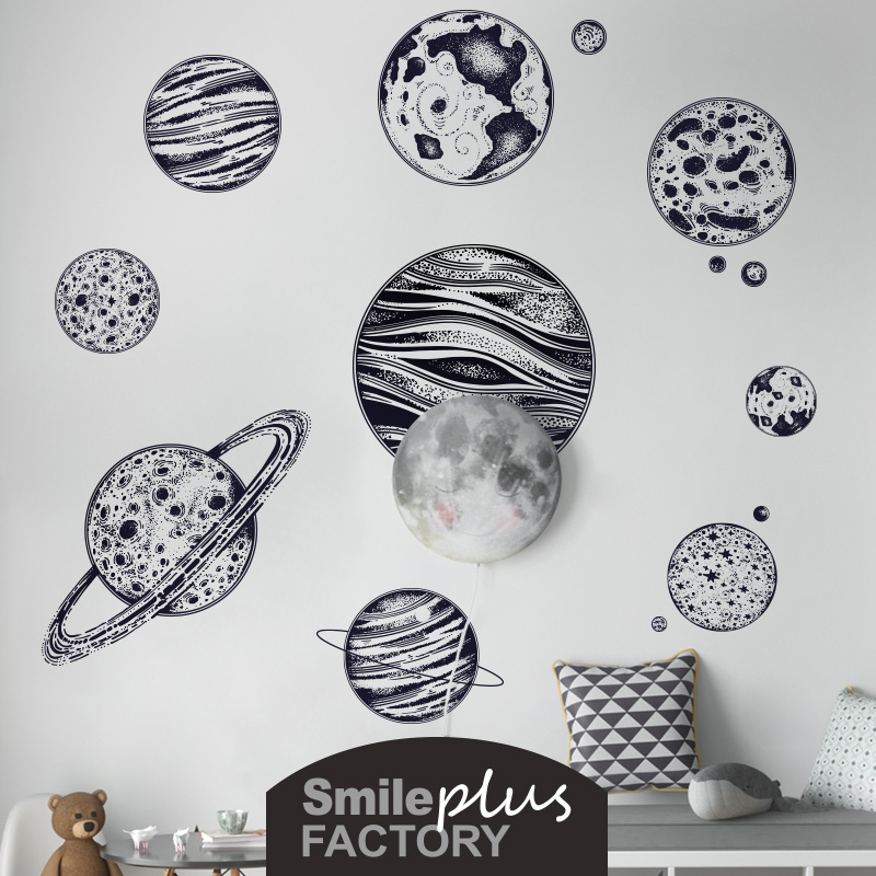 Headboard Space Sticker Bedroom Decorative room Placement Guys Creative Dormitory Dorm Room Wall Sticker Wall Sticker